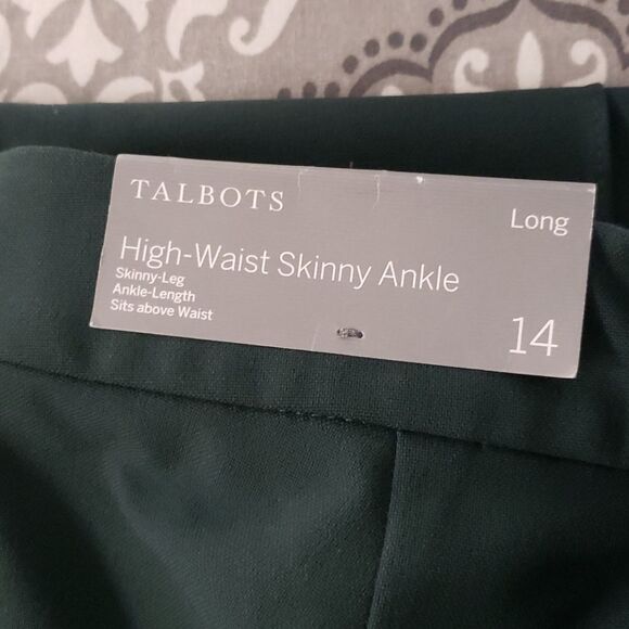 Talbots Center Seam High Waist Ankle Pants 14L - Picture 3 of 5